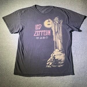 Led Zeppelin Shirt Small Zoso Retro Unisex Black Graphic